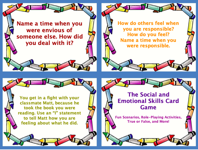 Printable SEL Skills Card Game Printable SEL Skills Card Game